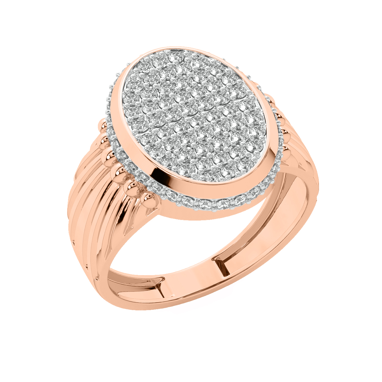 Wesley Round Diamond Ring For Men